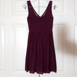 H&M DIVIDED Maroon burgundy mini dress, Womens Size 4